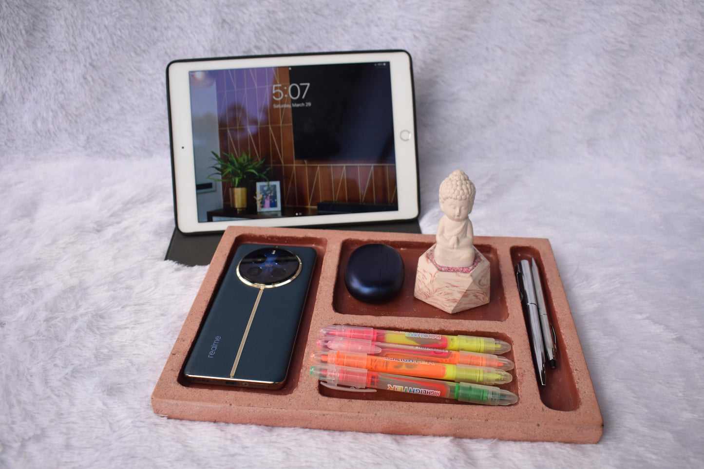 Concrete Desk Organizer