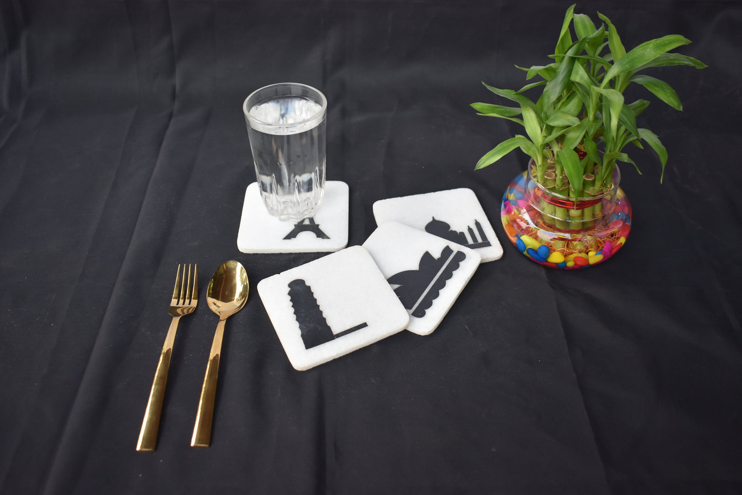 Tea Serving Marble Coaster