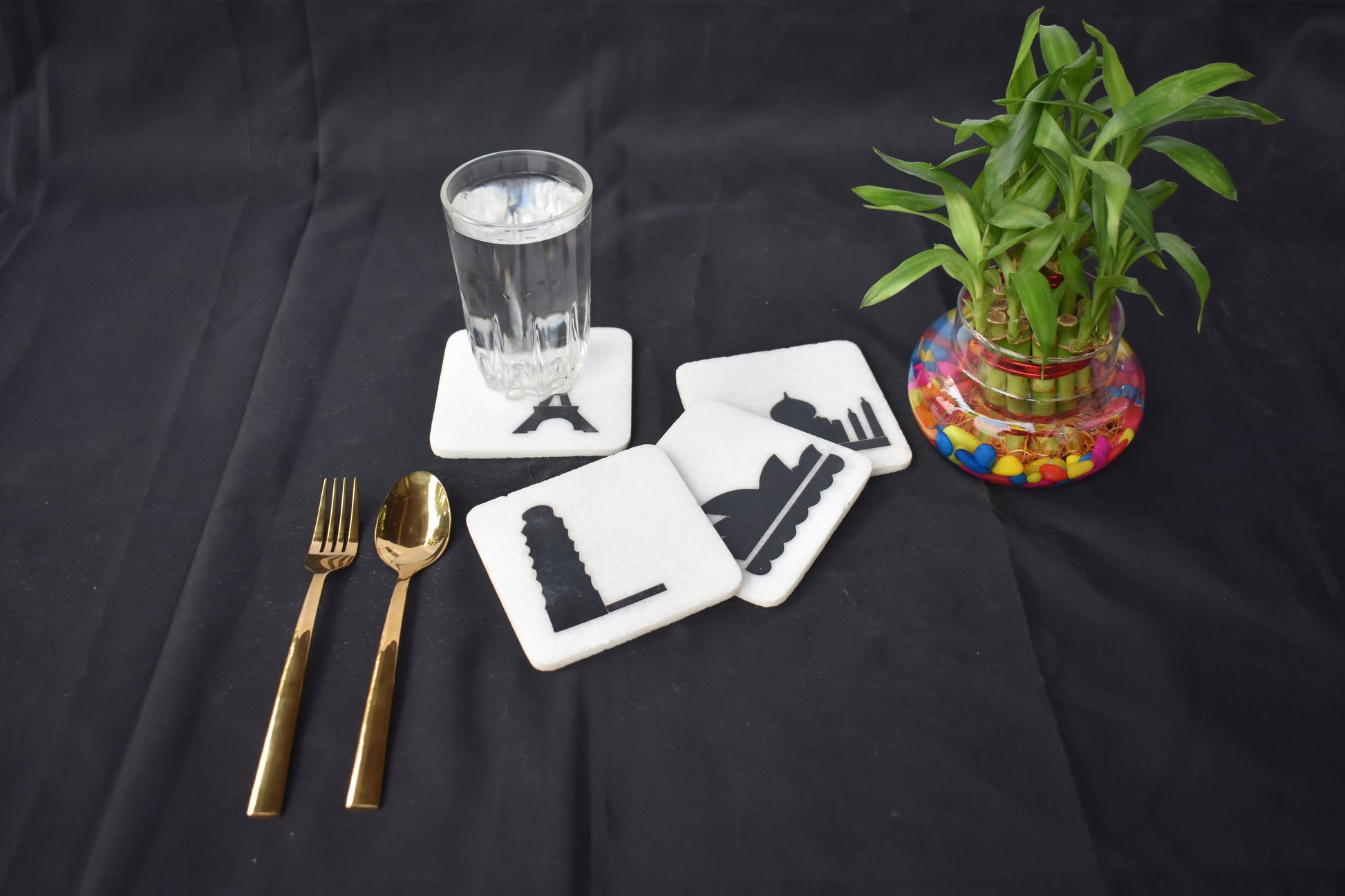 Tea Serving Marble Coaster