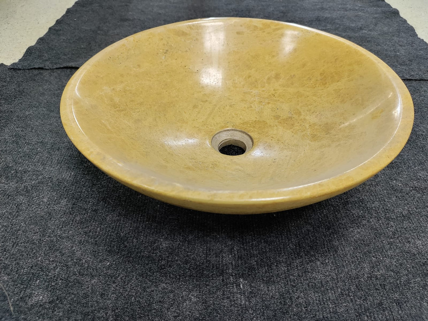 Stone Wash Basin-Brown Yellow Marble Basin