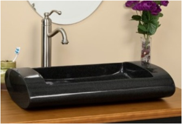 Stone Basin-Ecm-Absolute Black - 138