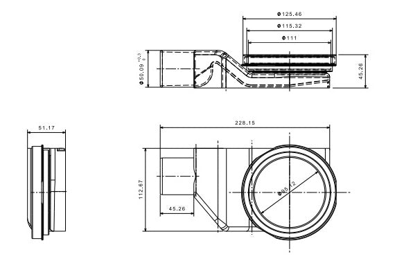 PESTAN - CONFLUO - Wall Shower Drain