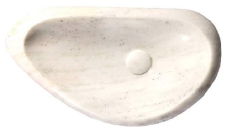 ECM - D6713 - WHITE MARBLE STONE WASH BASIN