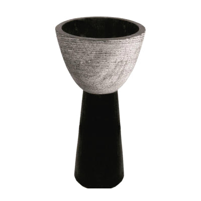 ECM - Lucifer Black - Pedestal Stone Wash Basin