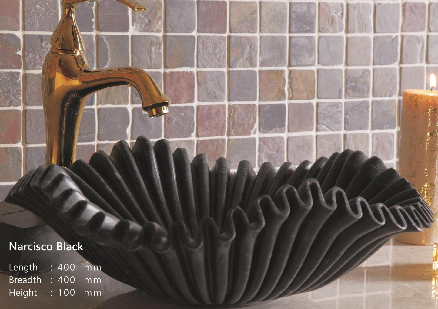 ECM - Narcisco Black - Stone Wash Basin