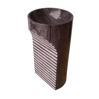 ECM - Zebra Slice - Pedestal Stone Wash Basin