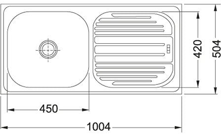 Single Bowl With Drainer