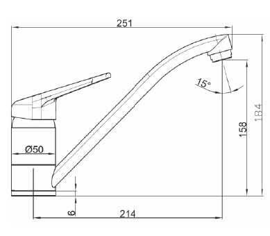 Franke - LLD821 Novara-Plus Spout - 115.0638.303 - Kitchen Faucets