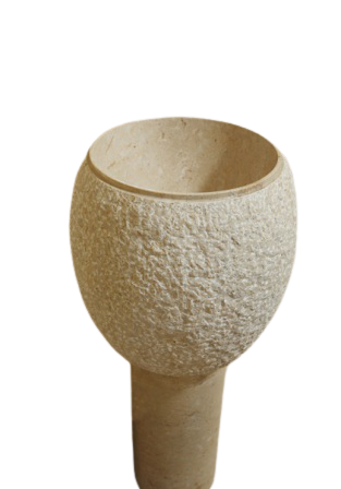 Stone Wash Basin-ECM-Bali Collection-Gita-Cream-Pedestal