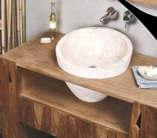 ECM- Bali Collection - Semi Bambou - Cream - Marble Wash Basin