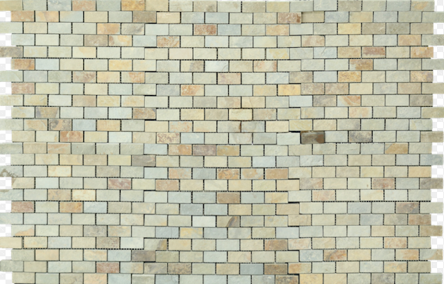 Stone Mosaic - ECM - N Green Rustic - 2" X 1"