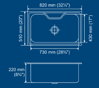 Nirali - D'signo - Eureka Delux Big - Single Bowl Sink