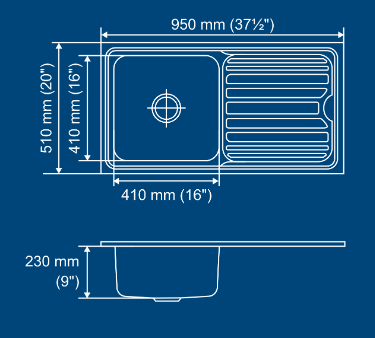 Single Bowl With Drainer