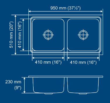 Double Bowl Kitchen Sink