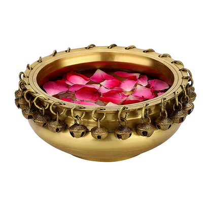 Urli Brass Bowl With Ghungroo Work