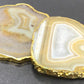 Agate yellow tea coster